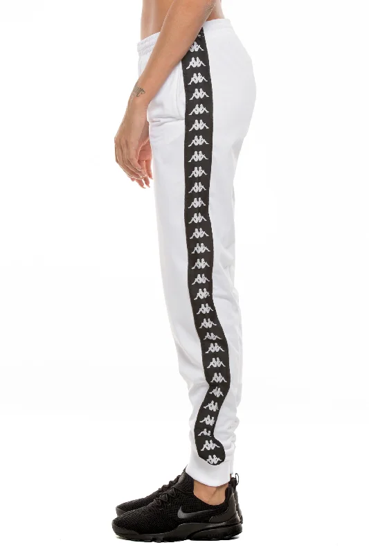 Kappa Women's 222 Wrastoria Pant White/Black Classic Straight-Leg Pants
