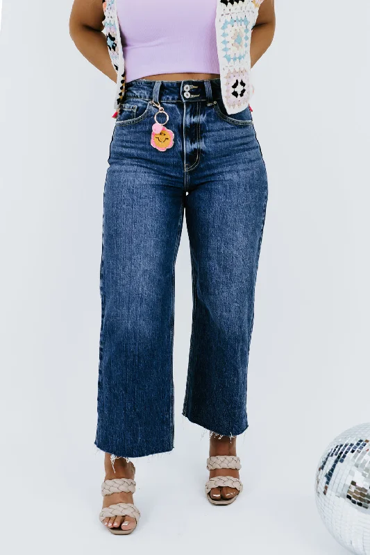 Braxton Wide Leg Pant , Dark KANCAN High-Waist Jogger Pants