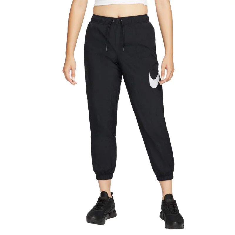 Nike Women's Sportswear Essential Mid-Rise Pants Elegant Palazzo Trousers