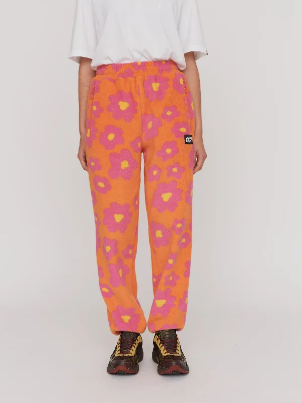 Flower Fleece Pants Lightweight Linen Pants