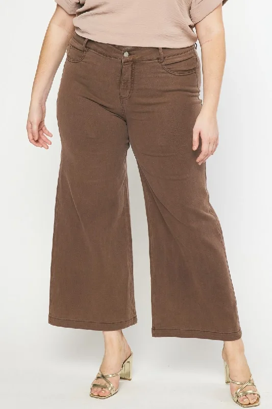Don't Let Me Go Wide Leg Pant-Brown Trendy Palazzo Pants