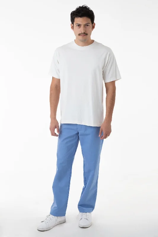 RTWL01 - Twill Work Pants Sky Blue Comfy Zip-Up Pants