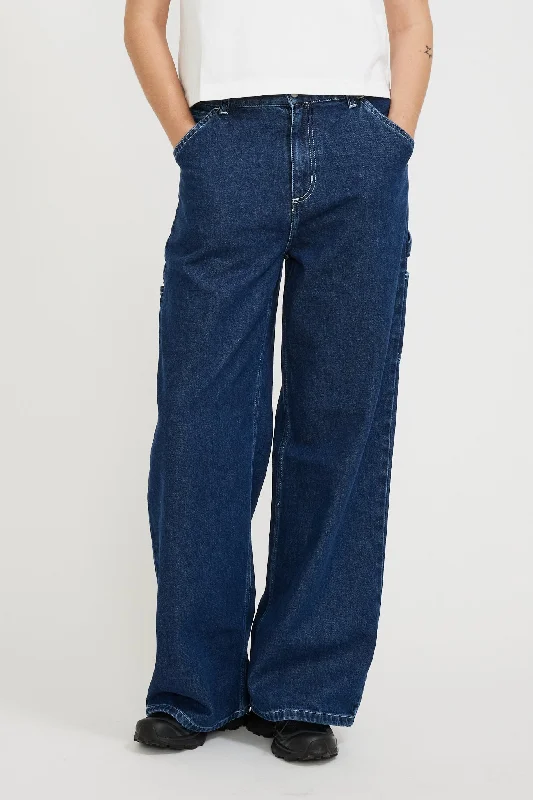 Womens Jens Pant Marshfield Blue Stone Washed Comfortable Cargo Pants