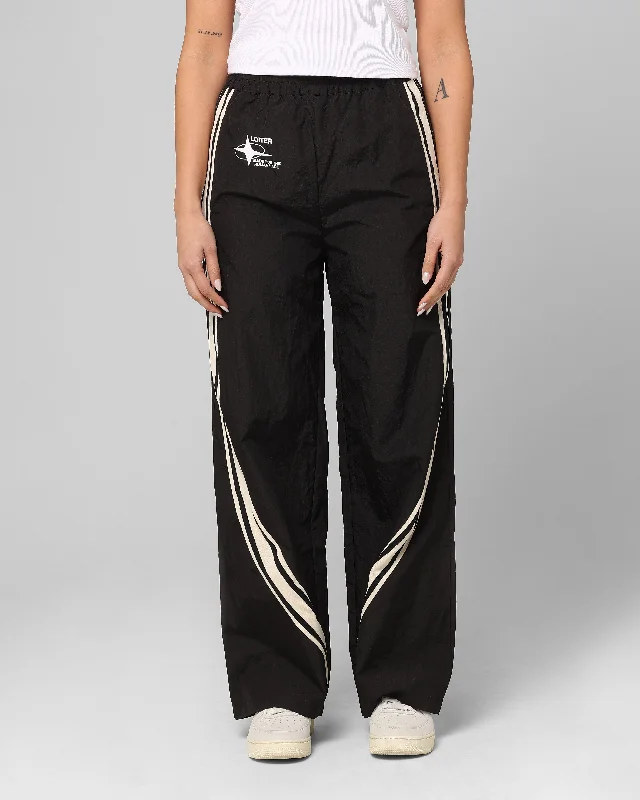 Loiter Wave Break Track Pants Black Casual Skinny Fit Pants