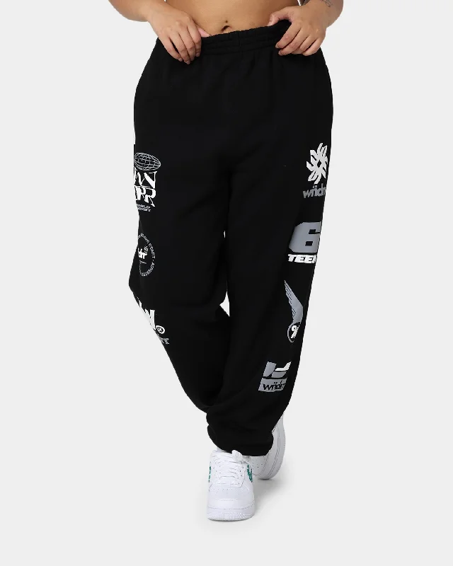 WNDRR Market Track Pants Black Elegant High-Waist Pants