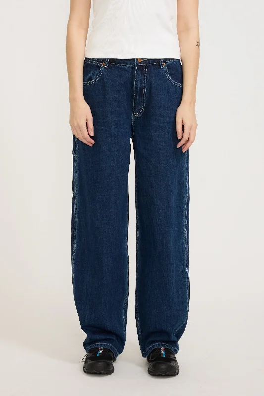 Womens Work Pant Indigo Denim High-Waist Jeans