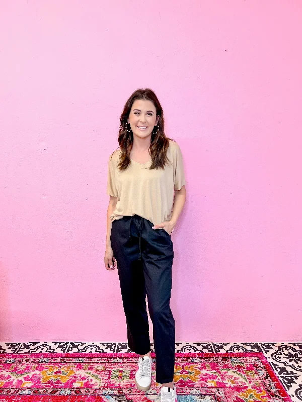 Coastal Comfort Pants-Black Classic Flared Pants
