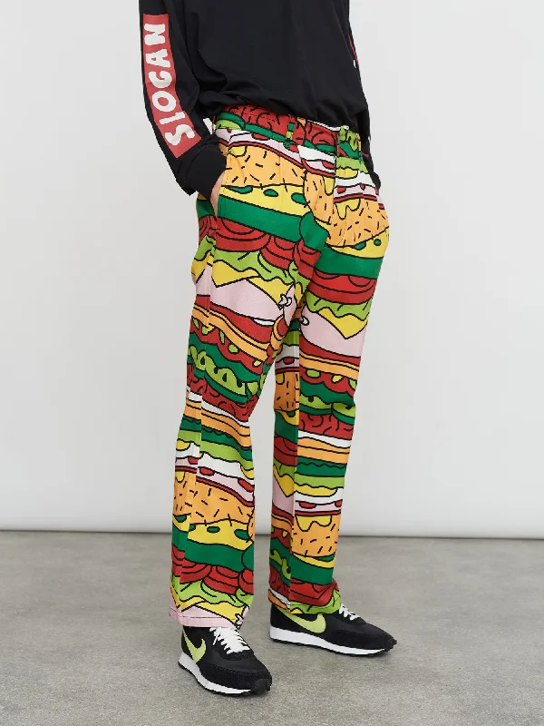 Sandwich Unisex Pants Elegant Silk Pants
