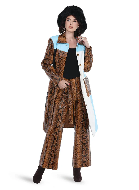Love The Queen 17580 - Multi - Novelty Faux Leather Snake 2 pc Pant Suit with Belt Comfortable Denim Pants Love The Queen 17580 - Multi - Novelty Faux Leather Snake 2 pc Pant Suit with Belt Comfortable Denim Pants