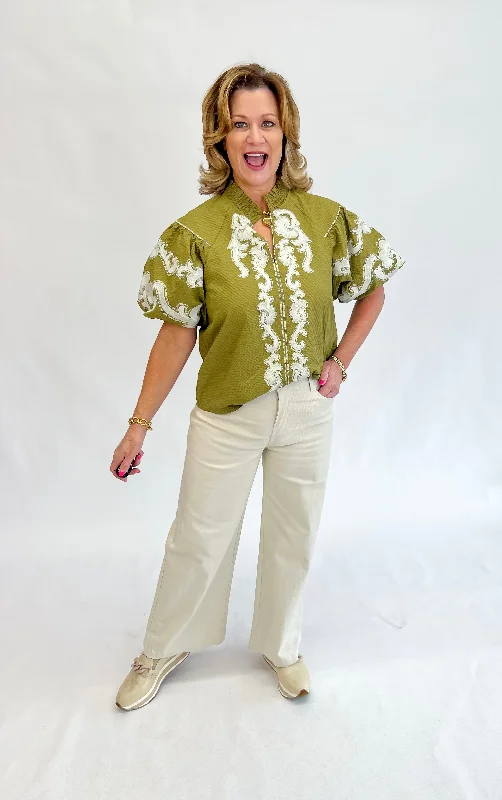 [Entro]  Don't Let Me Go Wide Leg Pant-Sand Relaxed High-Waist Trousers