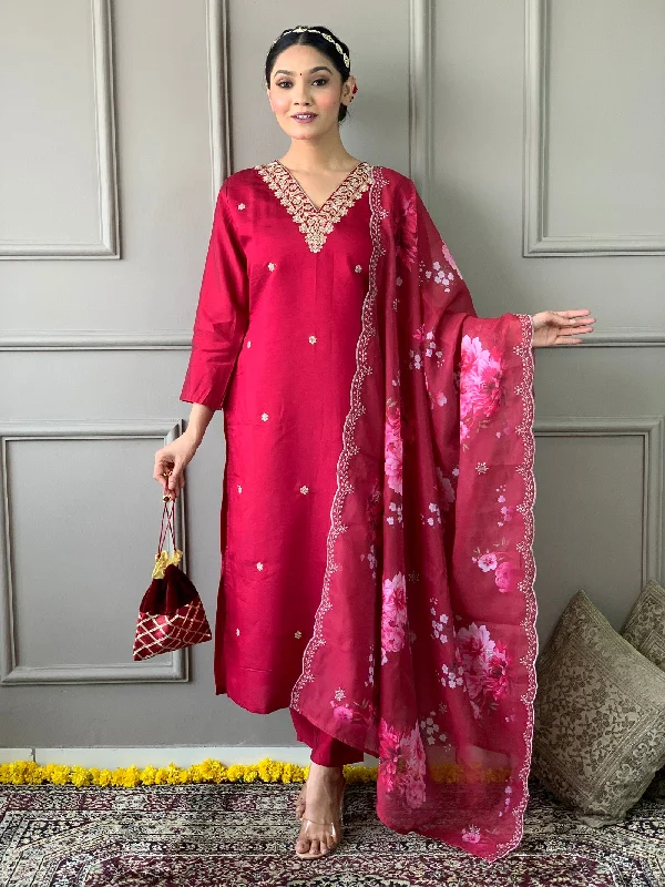 Beautiful Women's Viscous Kurta With Pant And Cut Work Dupatta Comfortable Denim Trousers Beautiful Women's Viscous Kurta With Pant And Cut Work Dupatta Comfortable Denim Trousers