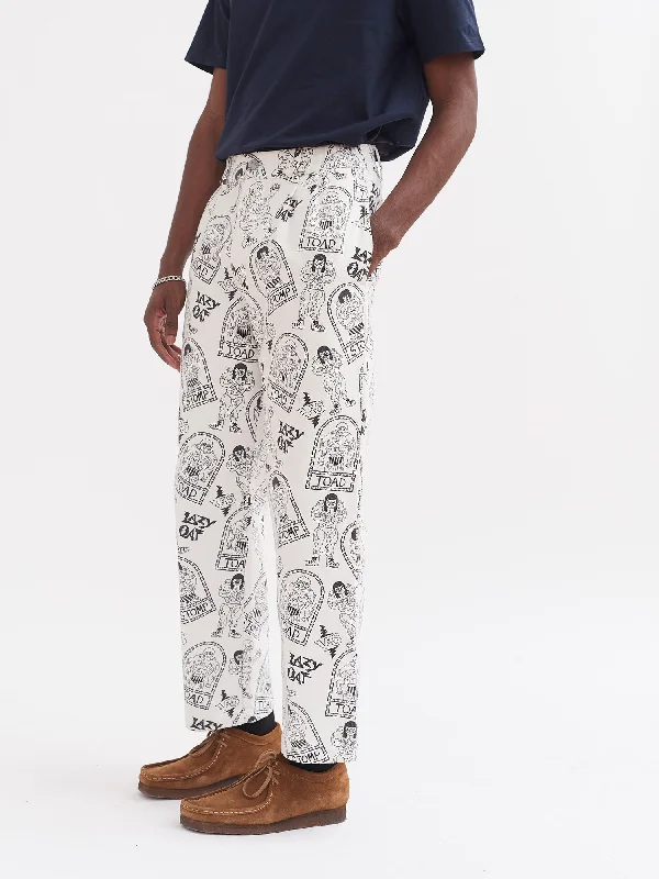 Lazy Oaf Fighting Time Unisex Pants Stretch Fit Pants