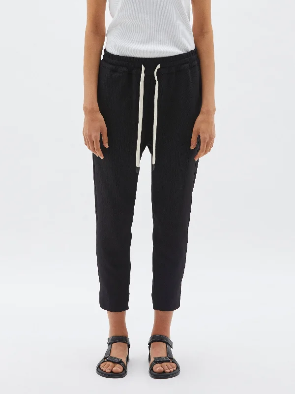stretch twill tapered pant Trendy Wide-Legged Trousers