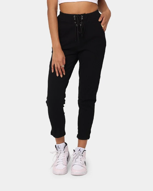 XXIII Women's Kourt Lace Front Pant Black Trendy Tapered Pants
