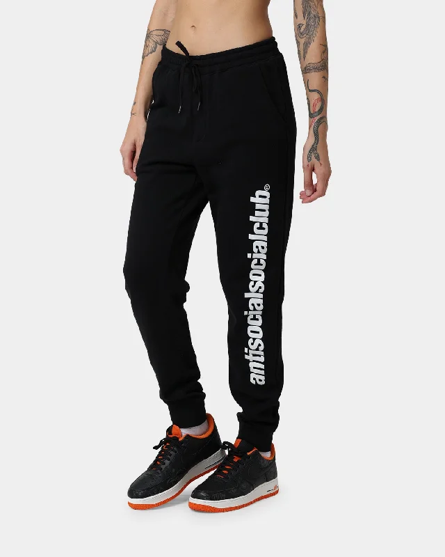 Anti Social Social Club Official Sweat Pants Black Modern Stretch Trousers