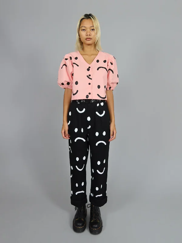 Lazy Oaf Happy Sad Unisex Pants Stylish Harem Pants