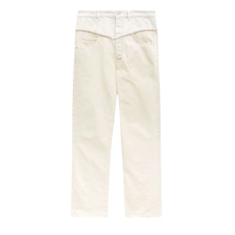 Noemie Denim Pants Elegant Wool Trousers
