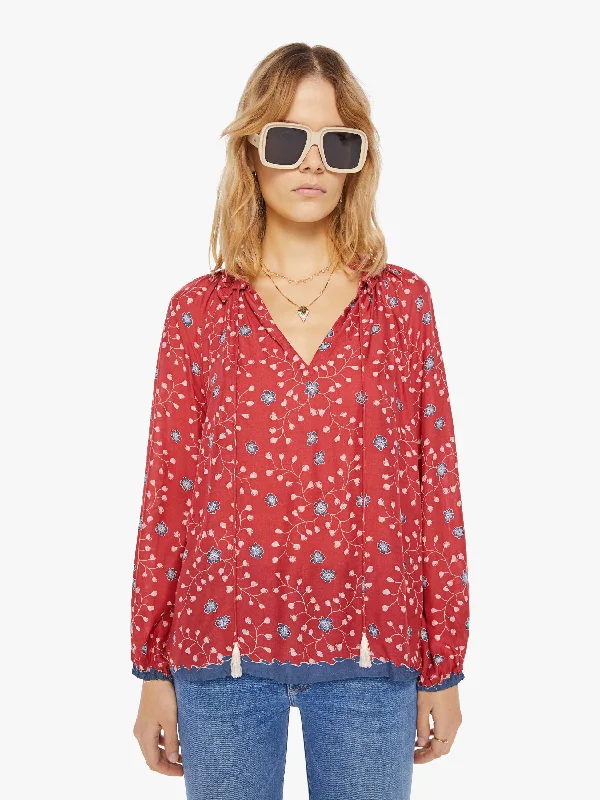 Natalie Martin Penny Blouse - Pinwheel Barn Red