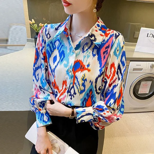 Fashion Long sleeve Lantern sleeve Blouse