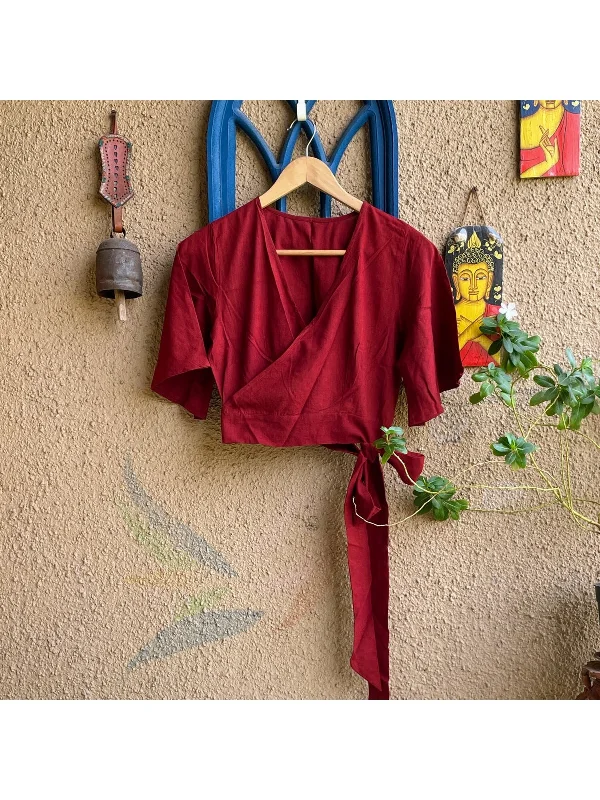 Maroon Cotton Blouse