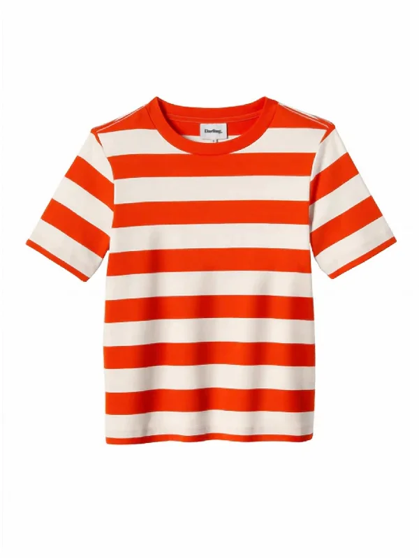 Bold Stripe Tee In Red Stripe