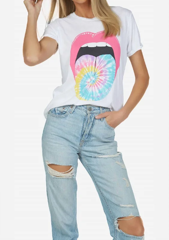 Edda Tie Dye Tee In White