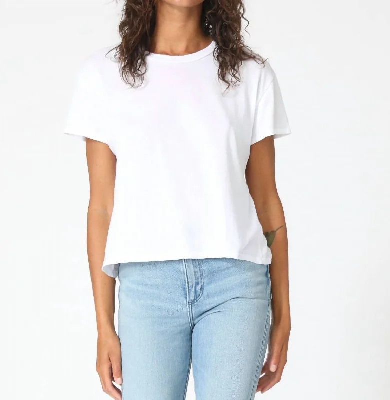 Harley Boxy Crew Tee In White