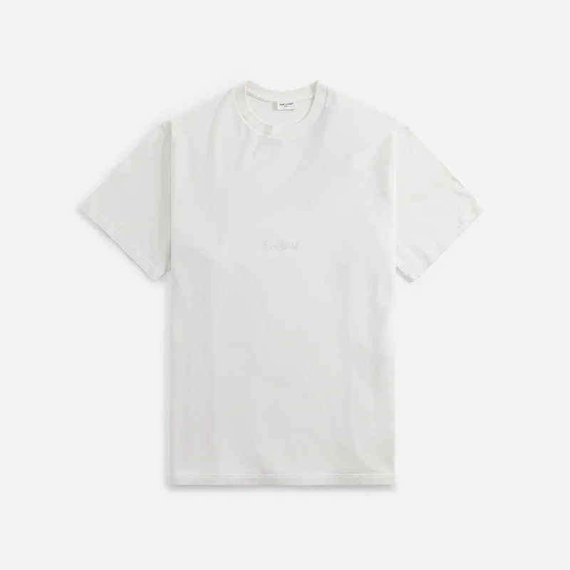 Saint Laurent Tee Col Rond - White