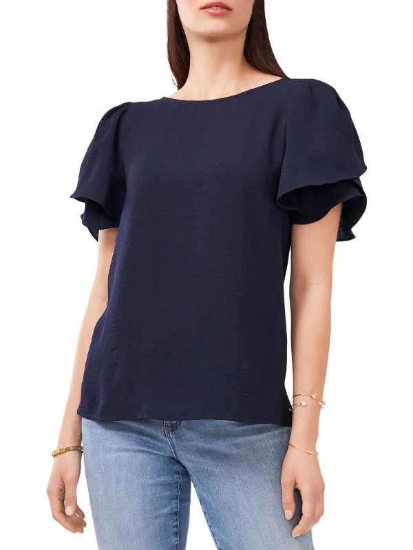 Womens Tiered Crinkle T-Shirt