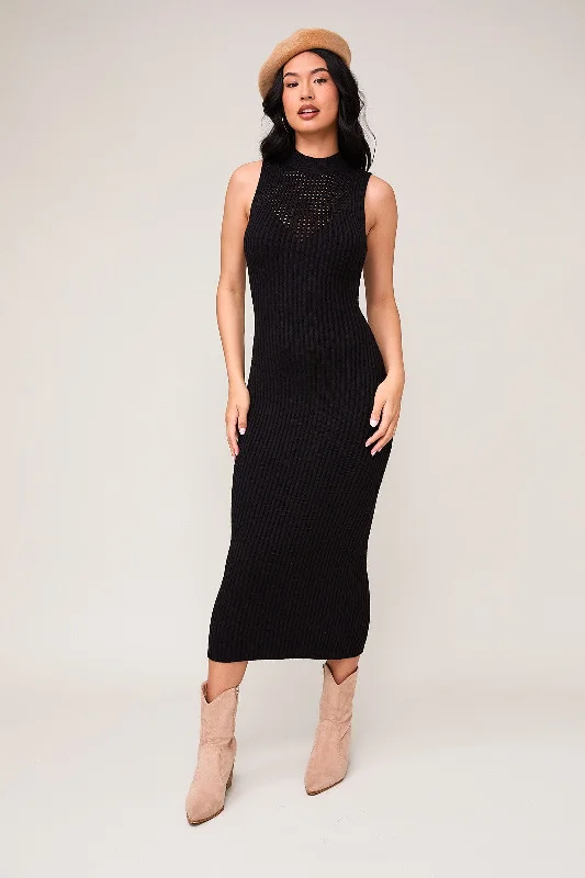 All Night Maxi Dress- Black Chic Off-Shoulder Maxi Dress
