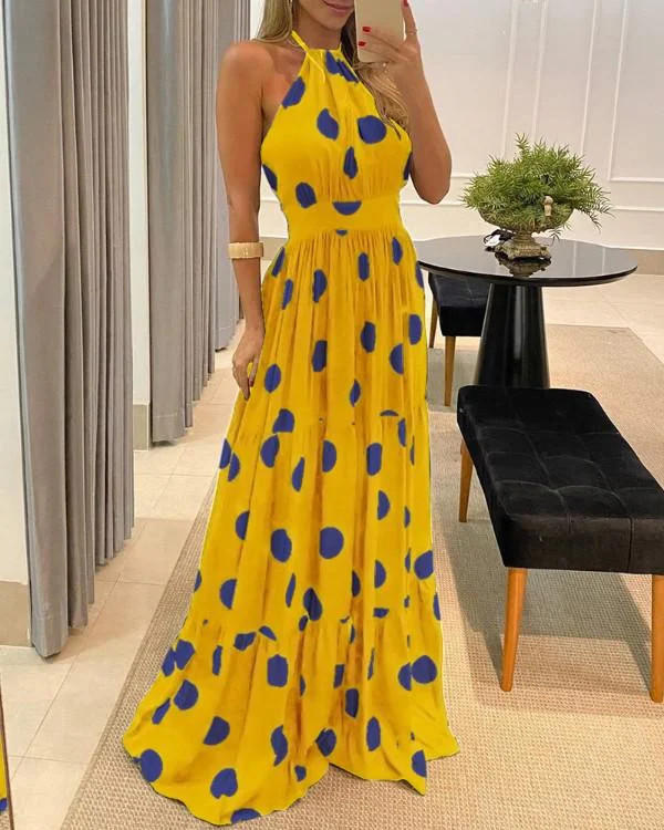 DRESS MAXI DRESS Stylish Maxi Dress with Frills
