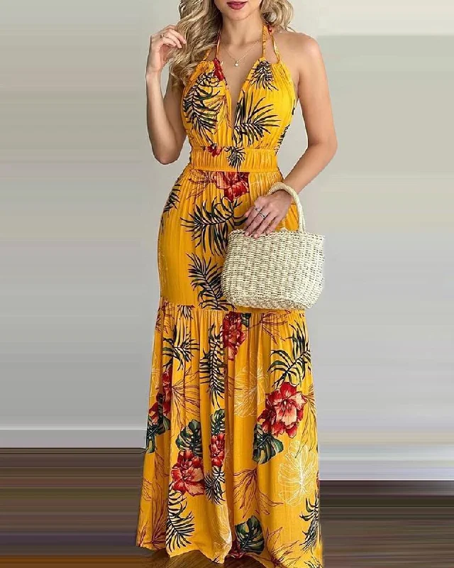 DRESS MAXI DRESS Elegant Maxi Dress with Drapes