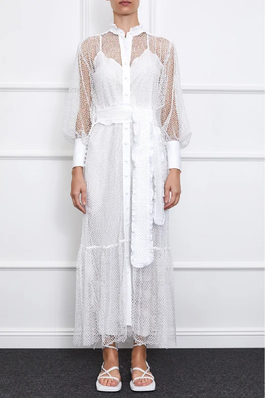 Jasmine Maxi Dress (White III) Cozy Ribbed Maxi Dress