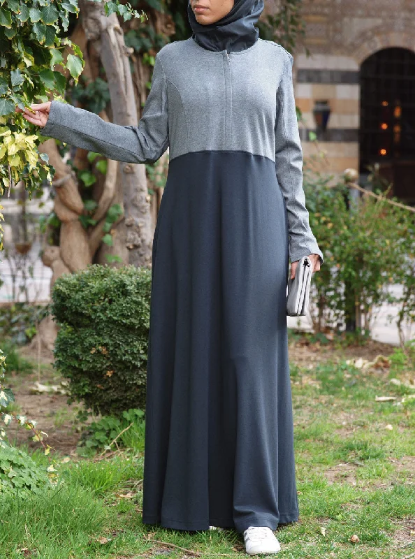 Jersey Zipped Maxi Dress