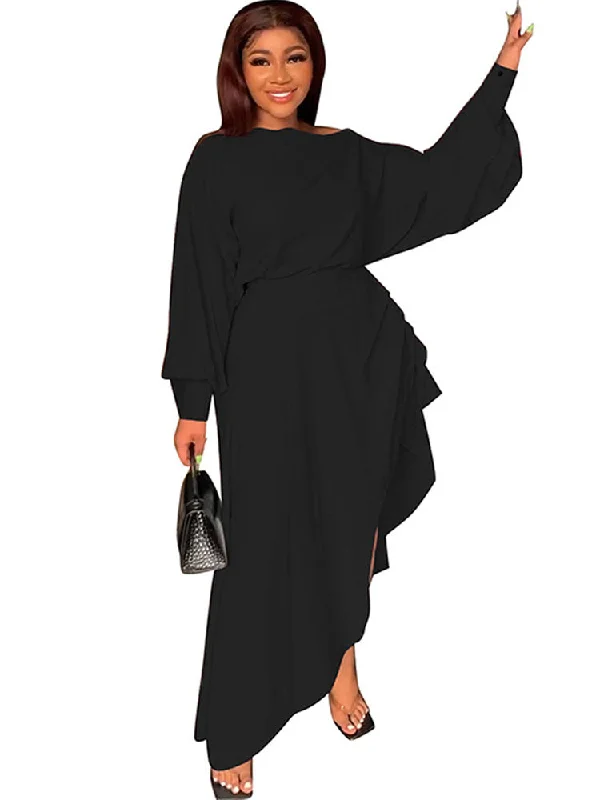 Long Sleeve Ruched Maxi Dresses Chic Sleeveless Maxi Dress