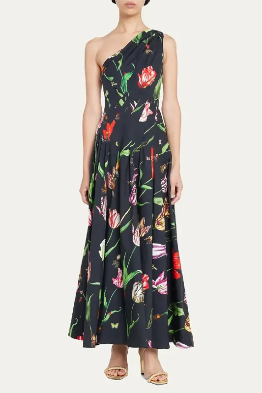 One shoulder tulip maxi dress Stylish Off-Shoulder Maxi Dress