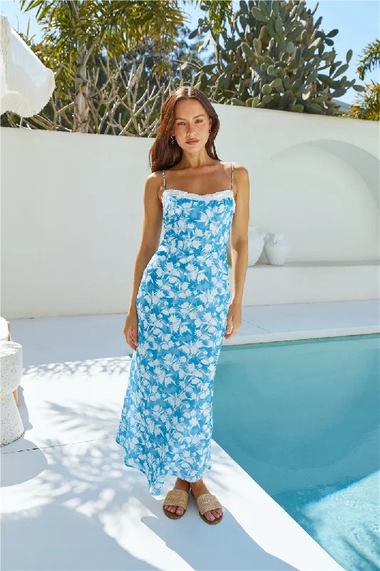 Sailor Song Maxi Dress Blue Chic Summer Maxi Dress