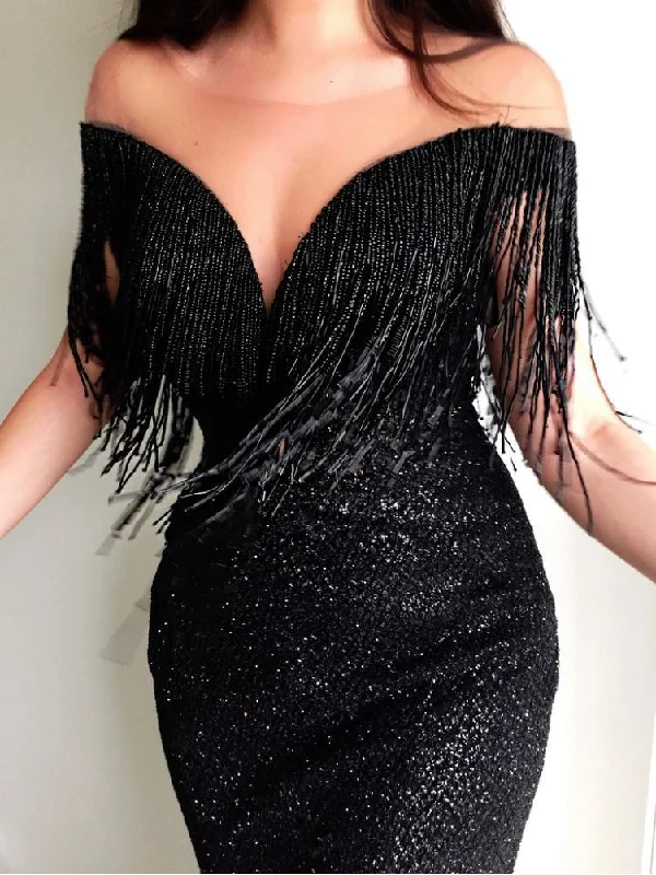Sexy Deep V Sleeveless Tassel Slim Dress Maxi Dress Classic Tulle Maxi Dress