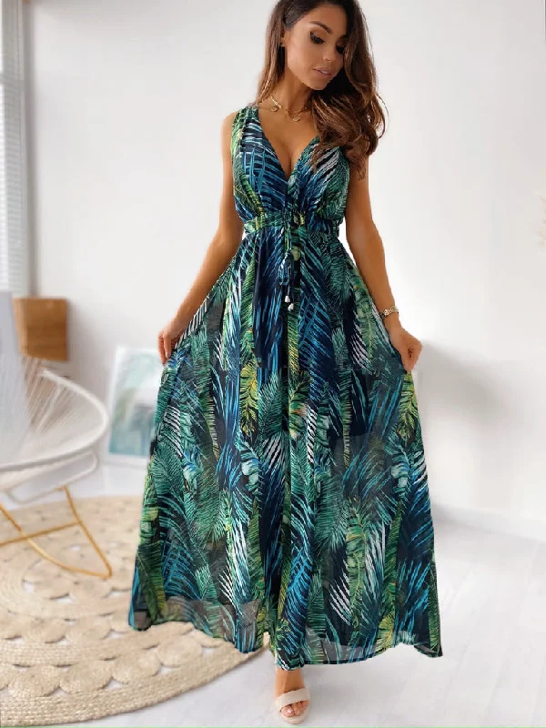 Sexy Summer Backless Lace Up Long Maxi Dresses Trendy Satin Maxi Dress