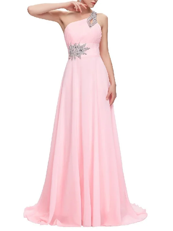 Sleeveless One Shoulder Evening Maxi Dress Cozy Ribbed Maxi Dress