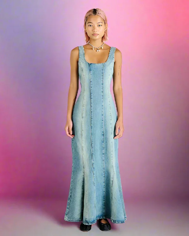 The Ragged Priest Miss World Denim Maxi Dress