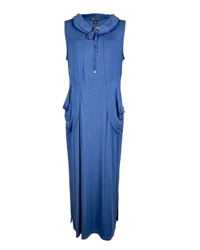 Women's Blue Maxi Dress by Michael Tyler