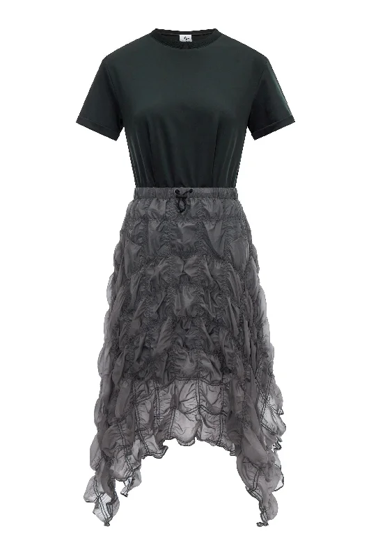 AP Signature T-Shirt Dress Rayon Velvet Corduroy