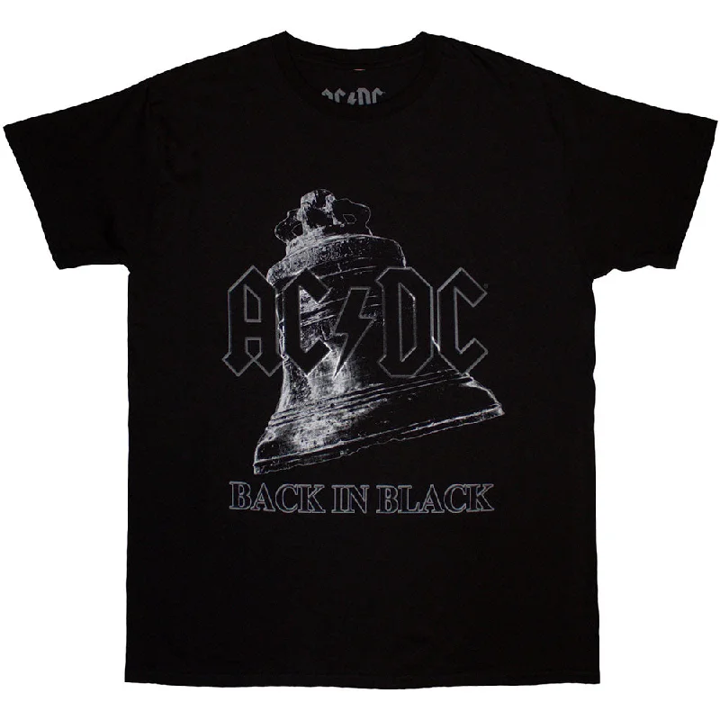 AC/DC | Official Band T-Shirt | Back In Black Bell Zippered Front Buttoned Front Snap Front AC/DC | Official Band T-Shirt | Back In Black Bell Zippered Front Buttoned Front Snap Front