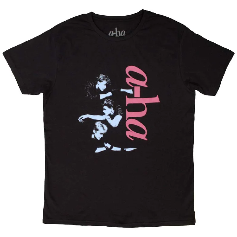 A-ha | Official Band T-Shirt | Vertical Logo Anti-Pilling Machine Wash Handmade