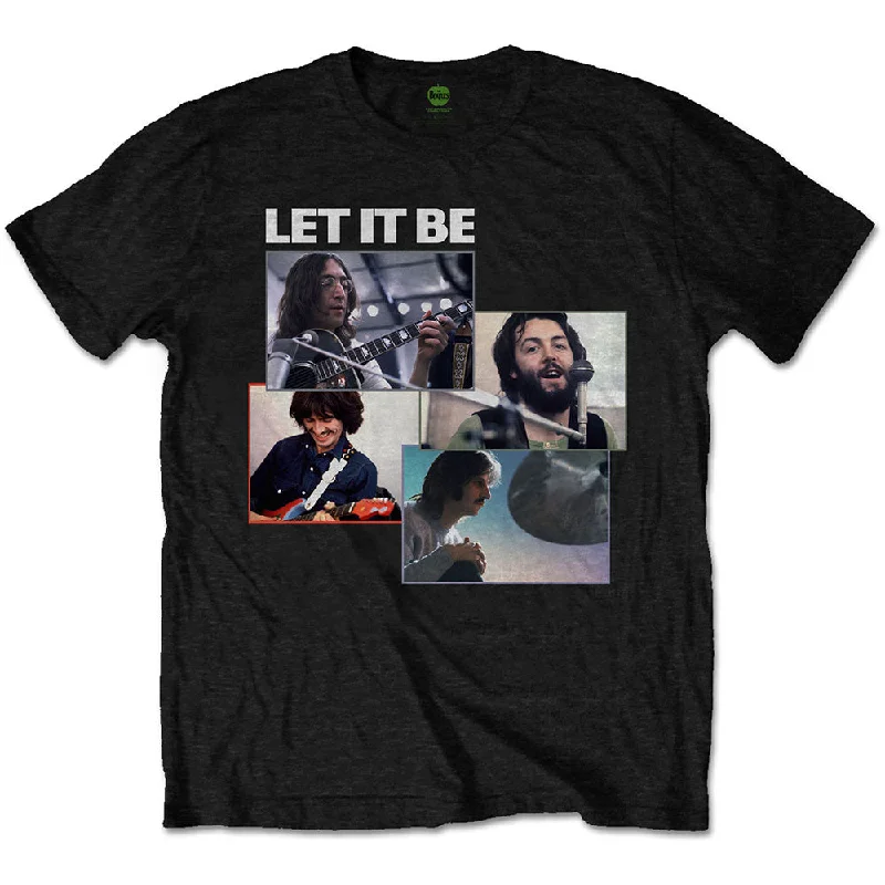 The Beatles | Official Band T-Shirt | Let It Be Recording Shots Elegant Classic Vintage