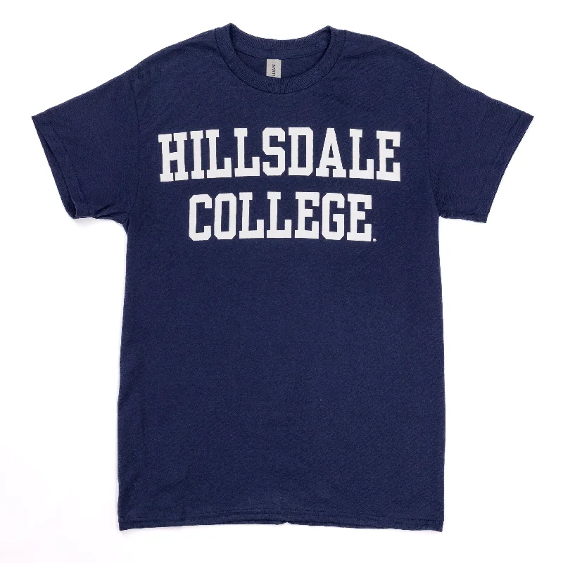 Classic Navy T-shirt Welt Pockets Slit Pockets Flap Pockets