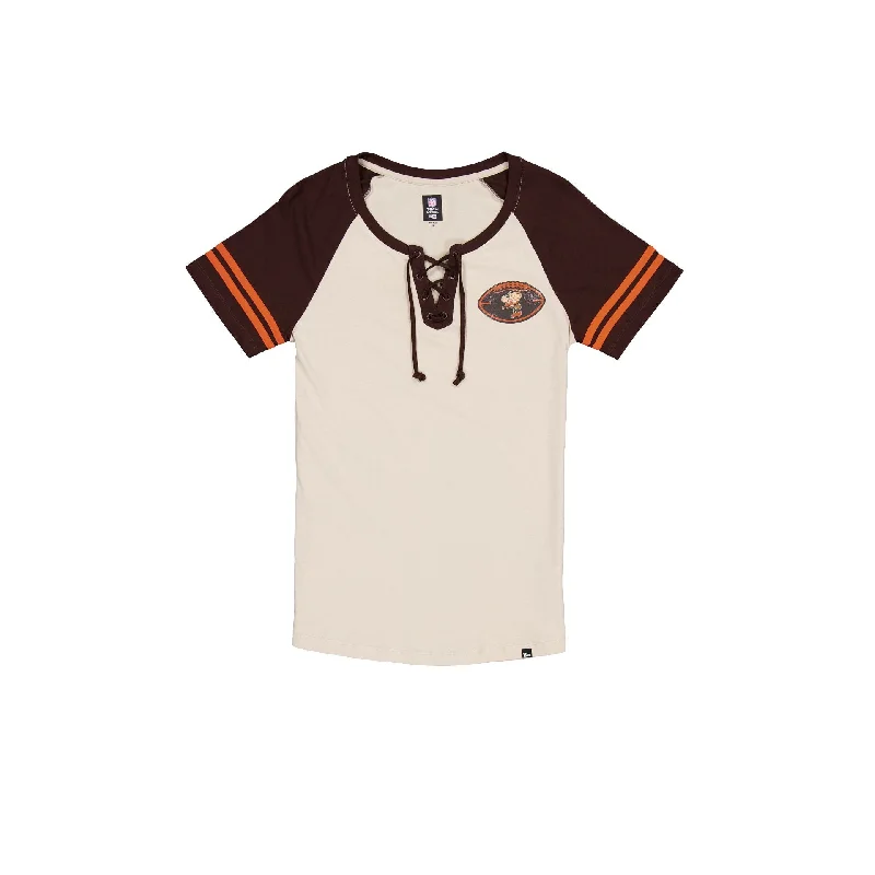 Cleveland Browns 3rd Down Historic Women's T-Shirt Rayon Velvet Corduroy