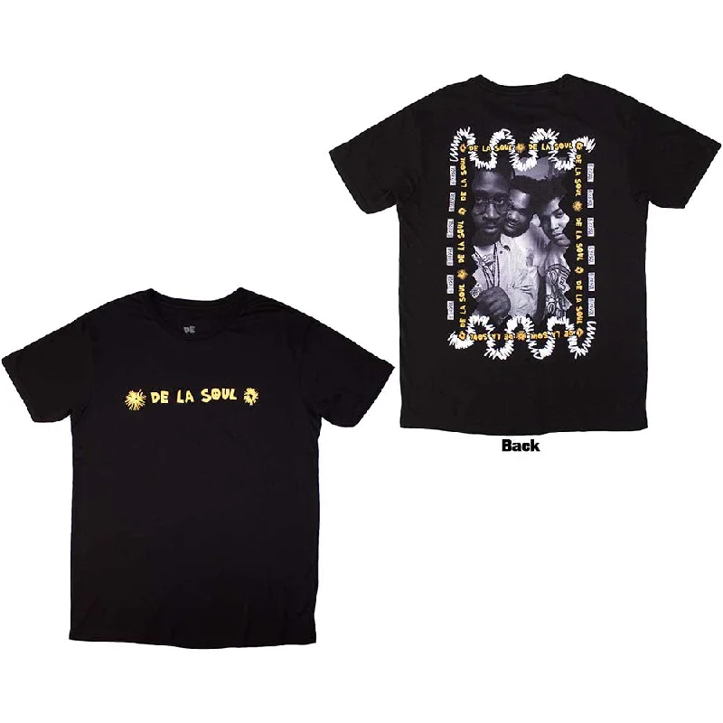 De La Soul | Official Band T-Shirt | Mono Group (Back Print) Basic T-Shirt Crew Neck Short Sleeve De La Soul | Official Band T-Shirt | Mono Group (Back Print) Basic T-Shirt Crew Neck Short Sleeve