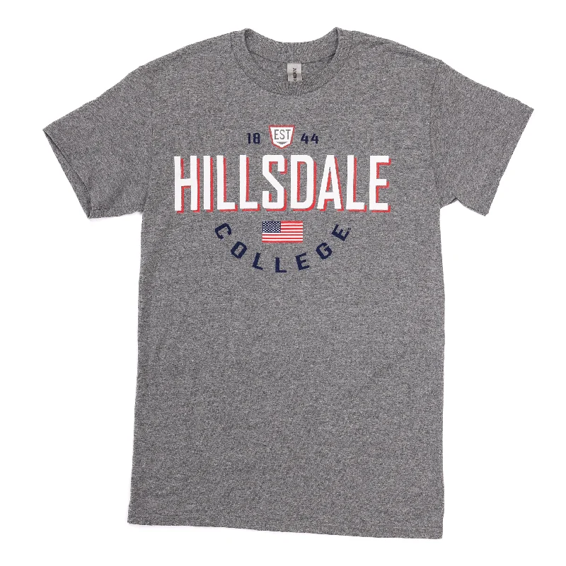 Gray Flag T-shirt Casual Formal Business